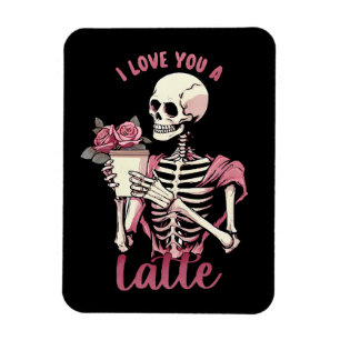 I love you a valentines day skeleton magnet