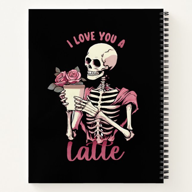 I love you a valentines day skeleton notebook (Back)