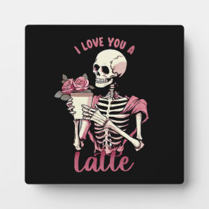 I love you a valentines day skeleton plaque