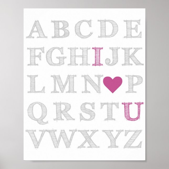 I love you ABC's Poster (Front)