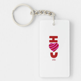 I Love You Acrylic Rectangle Keychain