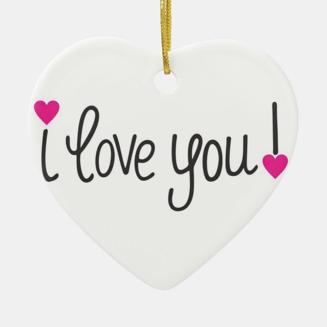 **I LOVE YOU** ADULT CERAMIC ORNAMENT (Front)