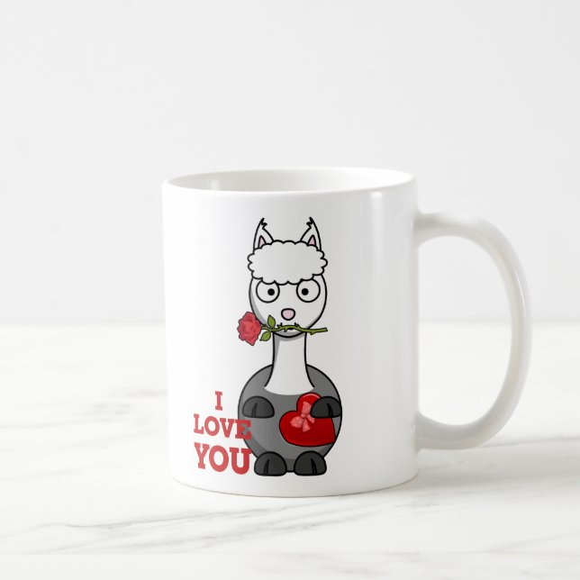 i love you alpaca coffee mug (Right)