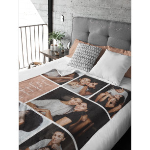 I Love You Always & Forever Modern 6 Photo Collage Fleece Blanket