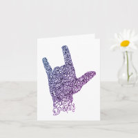 "I Love You" American Sign Language Card