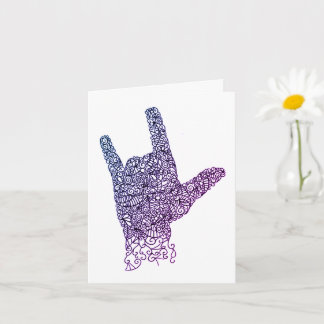 "I Love You" American Sign Language Card