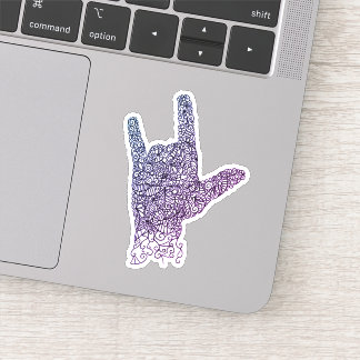"I Love You" American Sign Language Vinyl Sticker