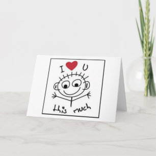 "I LOVE YOU" AND "I MISS YOU" THIS MUCH CARD