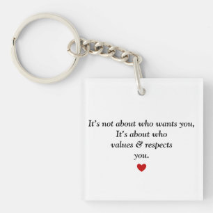 I love you and respects you keychain