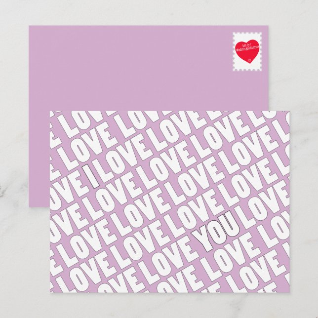 I Love You Anniversary Special Occasion Postcard (Front/Back)