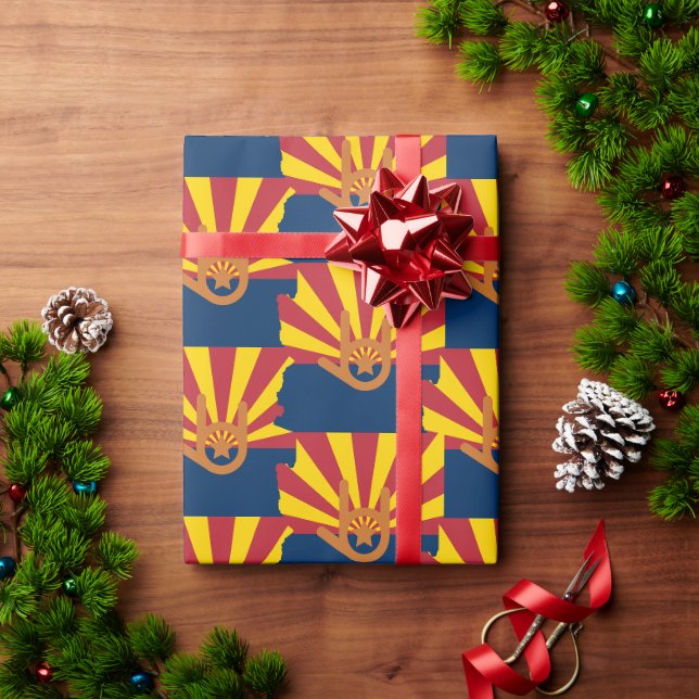 "I Love You Arizona"  Wrapping Paper (Holiday Gift)