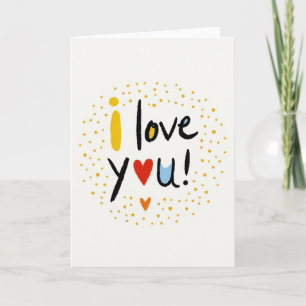 I Love You Art Card