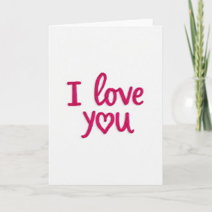 I Love You Artistic Card