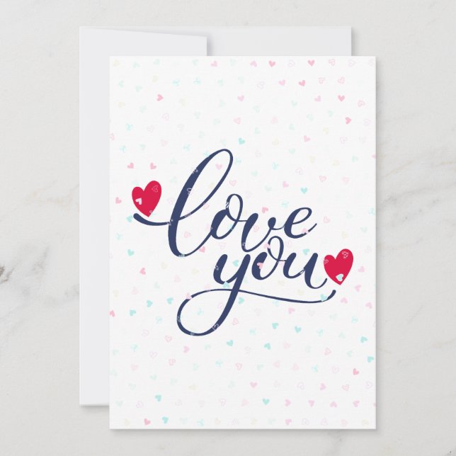 I Love you as much as I hate Valentine's day Holiday Card (Front)