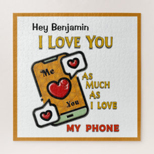 I Love You As My Phone Jigsaw Puzzle