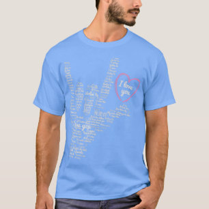 I love you ASL sign in several languages graphic A T-Shirt