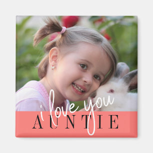 I Love You Auntie Custom Photo Magnet