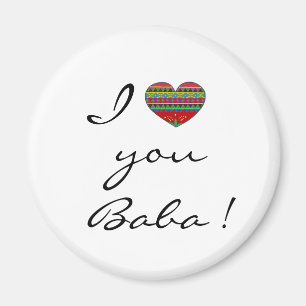 I Love You Baba Ukrainian Folk Art Magnet