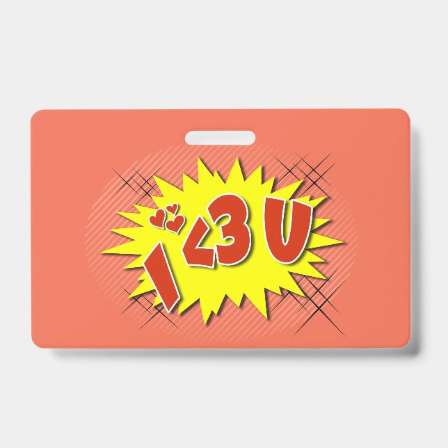 I love you badge (Front)