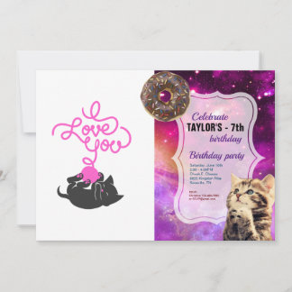 I love you - ball of wool - Choose back colour Invitation