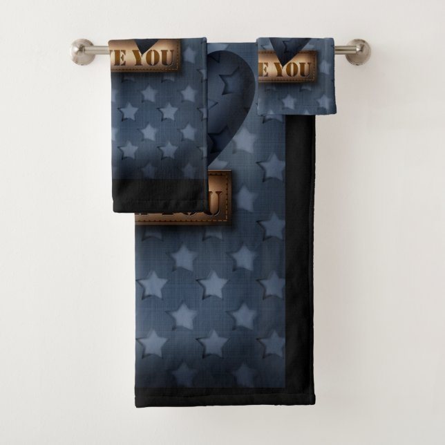 I love you bath towel set (Insitu)