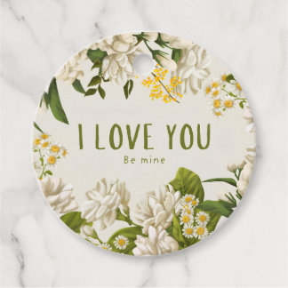 i love you, be mine favour tags