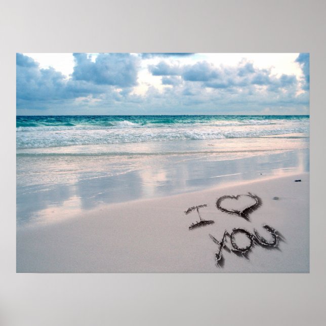 I Love You, Beach Sunset Poster (Front)