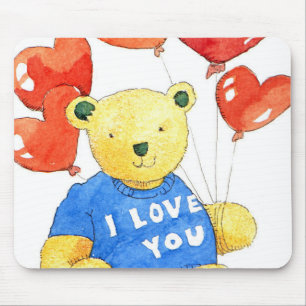 I love you bear - balloon 2011 mouse pad