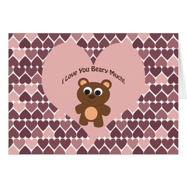 I love you Beary Much! Heart Background (Front Horizontal)