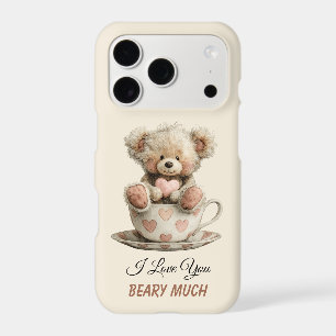 I Love You Beary Much In Cup Postcard