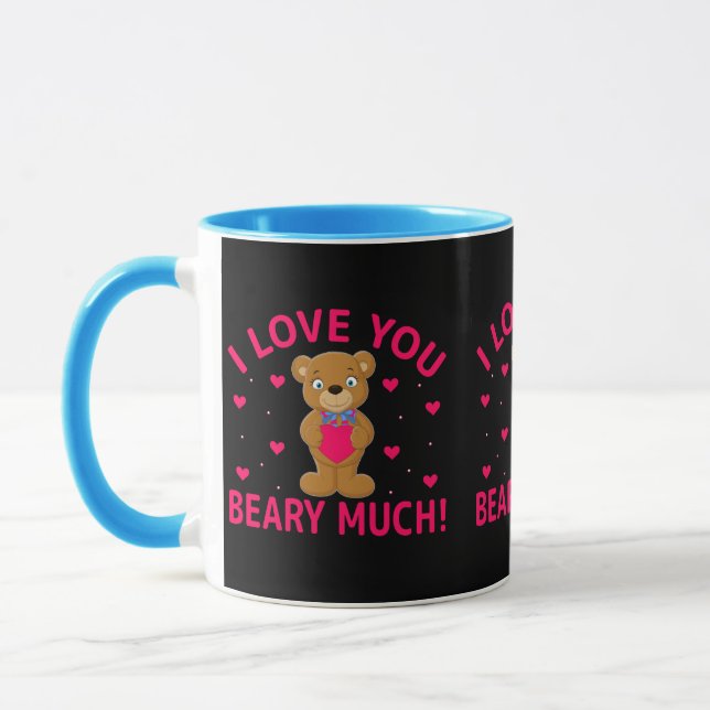 I Love You Beary Much Teddy Bear Mug (Left)
