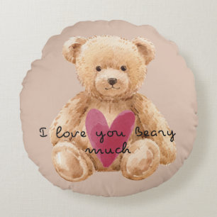 "I Love You Beary Much" Teddy Bear Pillow