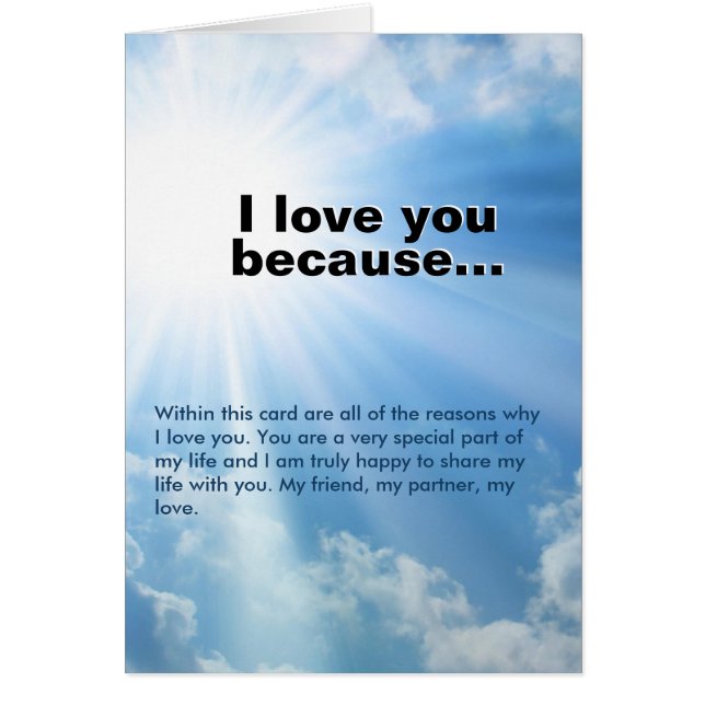 I Love You Because... (Front)