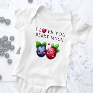 I Love You Berry Much Baby Bodysuit