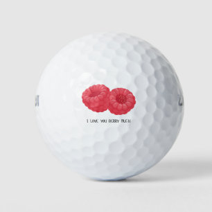 'I Love You Berry Much' Sweet Playful Raspberries  Golf Balls