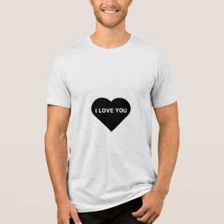 I Love You Black T Shirt Design