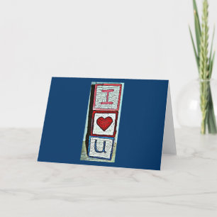 I Love You Blocks Holiday Card