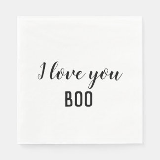 I love you boo napkin