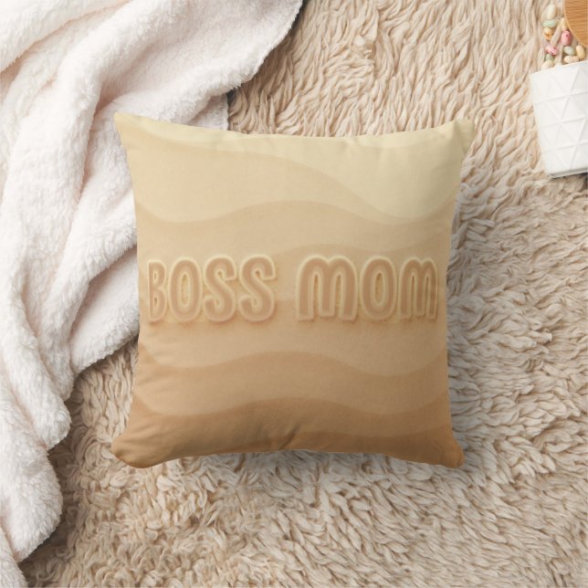 I Love You Boss Mom Throw Pillow (Blanket)