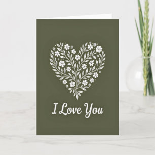I Love You Botanical Card