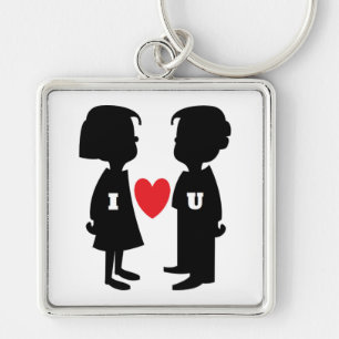 "I LOVE YOU" BOY AND GIRL KEYCHAIN