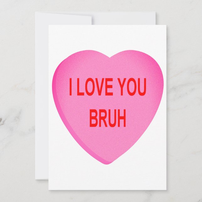 I Love You Bruh  Holiday Card (Front)