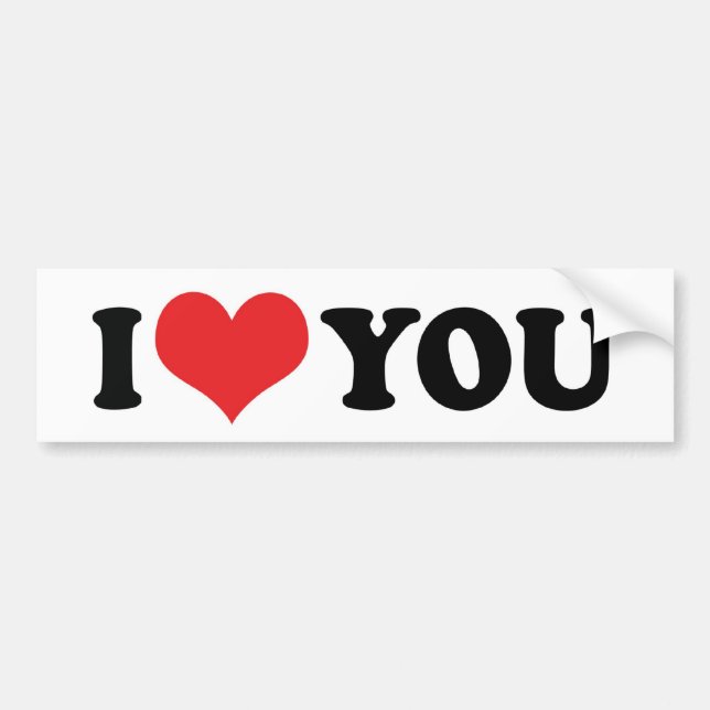 I Love You Bumper Sticker (Front)