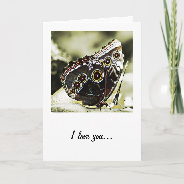 I love you butterfly greeting card (Front)