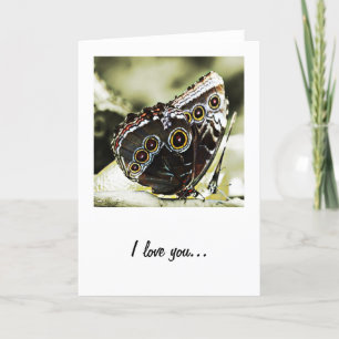 I love you butterfly greeting card