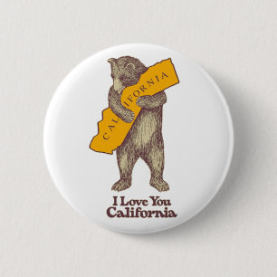 I Love You California 2 Inch Round Button