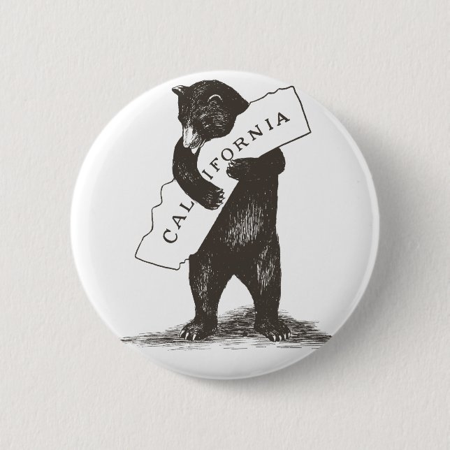 I Love You California 2 Inch Round Button (Front)