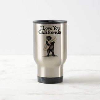 I Love You California Bear Hug Travel Mug