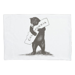 I Love You California Bear Hugging State Pillowcase