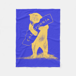 I Love You California--Blue and Gold Fleece Blanket